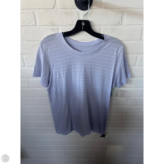 Athletic Top Short Sleeve By Lululemon In Purple, Size: M