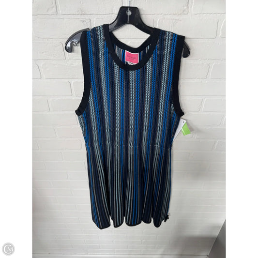 Dress Designer By Kate Spade In Black & Blue, Size: Xl