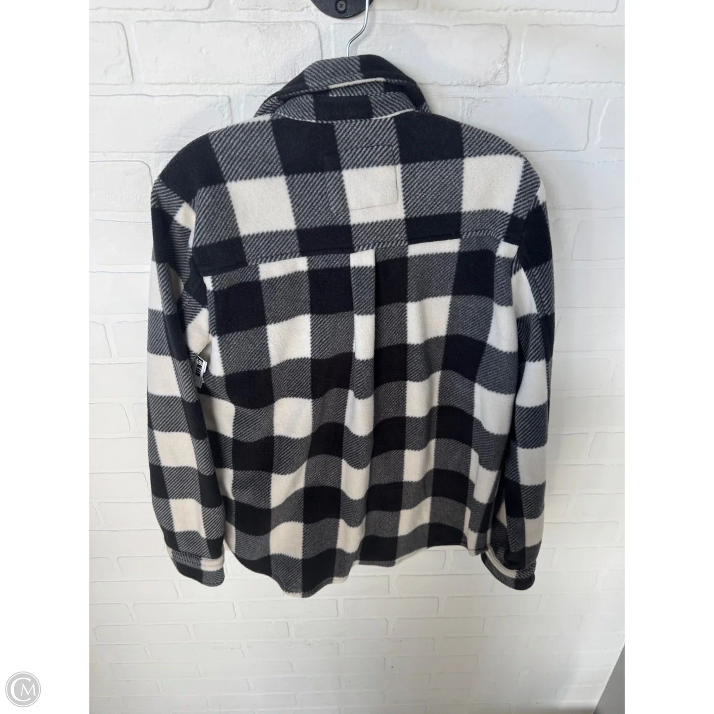 Jacket Fleece By Billabong In Black & Cream, Size: M