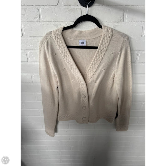 Sweater Cardigan By Cabi In Tan, Size: M