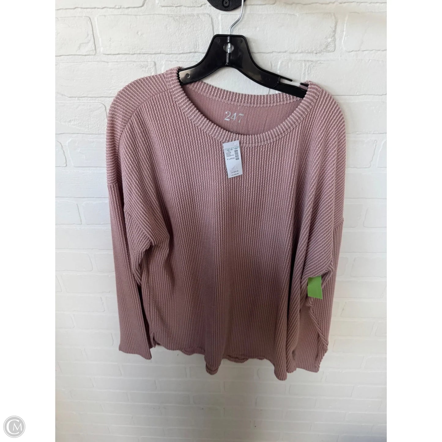 Top Long Sleeve Basic By Maurices In Pink, Size: Xl
