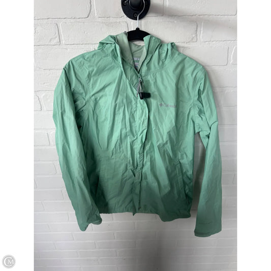 Jacket Windbreaker By Columbia In Green, Size: S