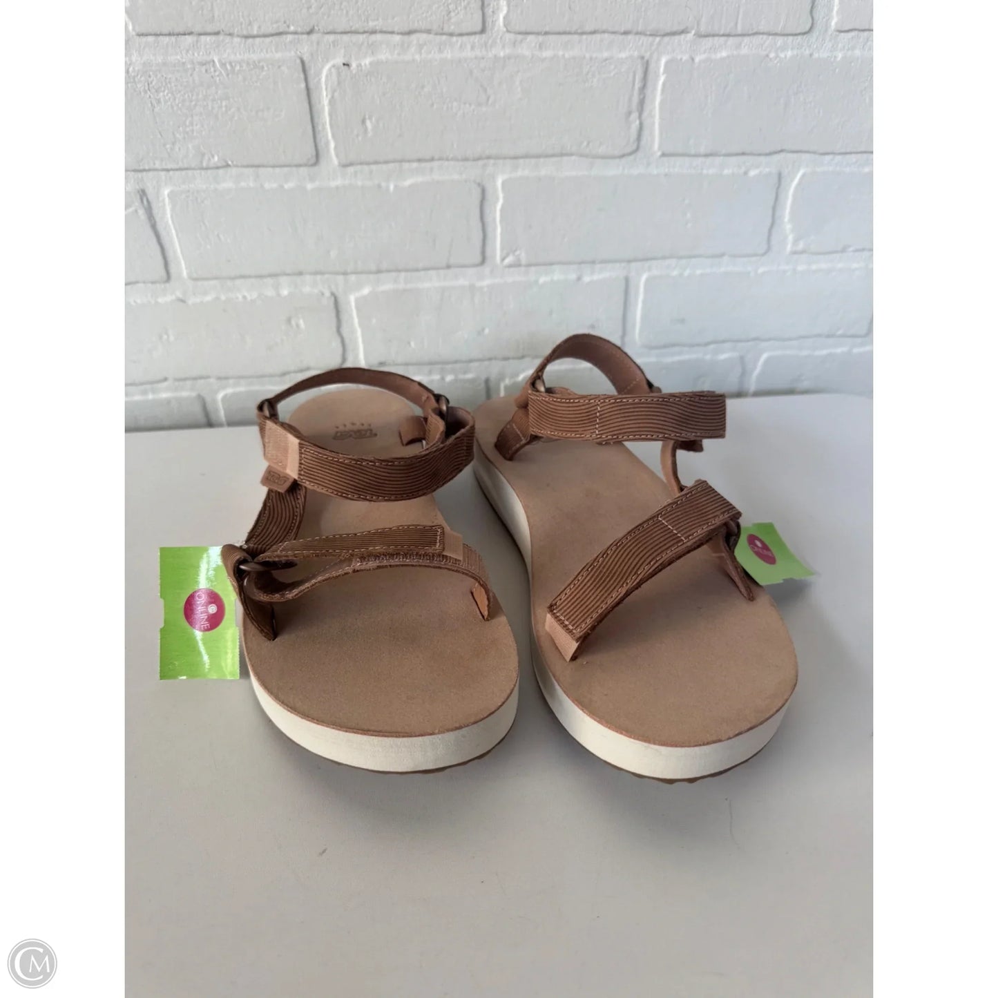 Sandals Flats By Teva In Tan, Size: 10