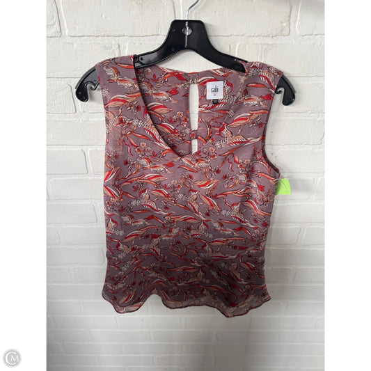 Top Sleeveless By Cabi In Purple & Red, Size: Xs