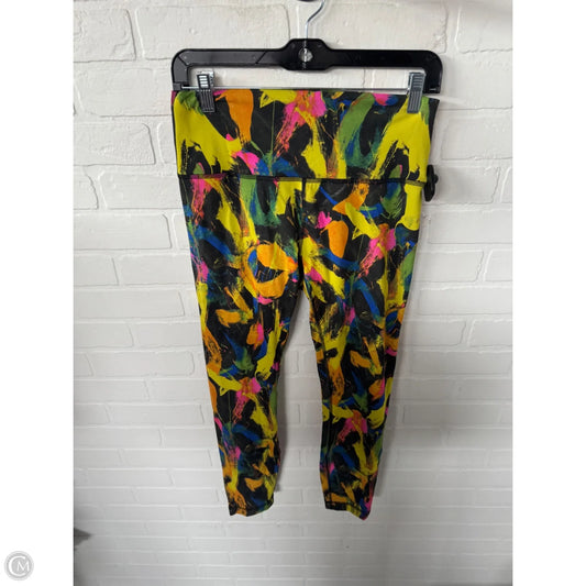 Athletic Leggings By Lululemon In Black & Yellow, Size: 10