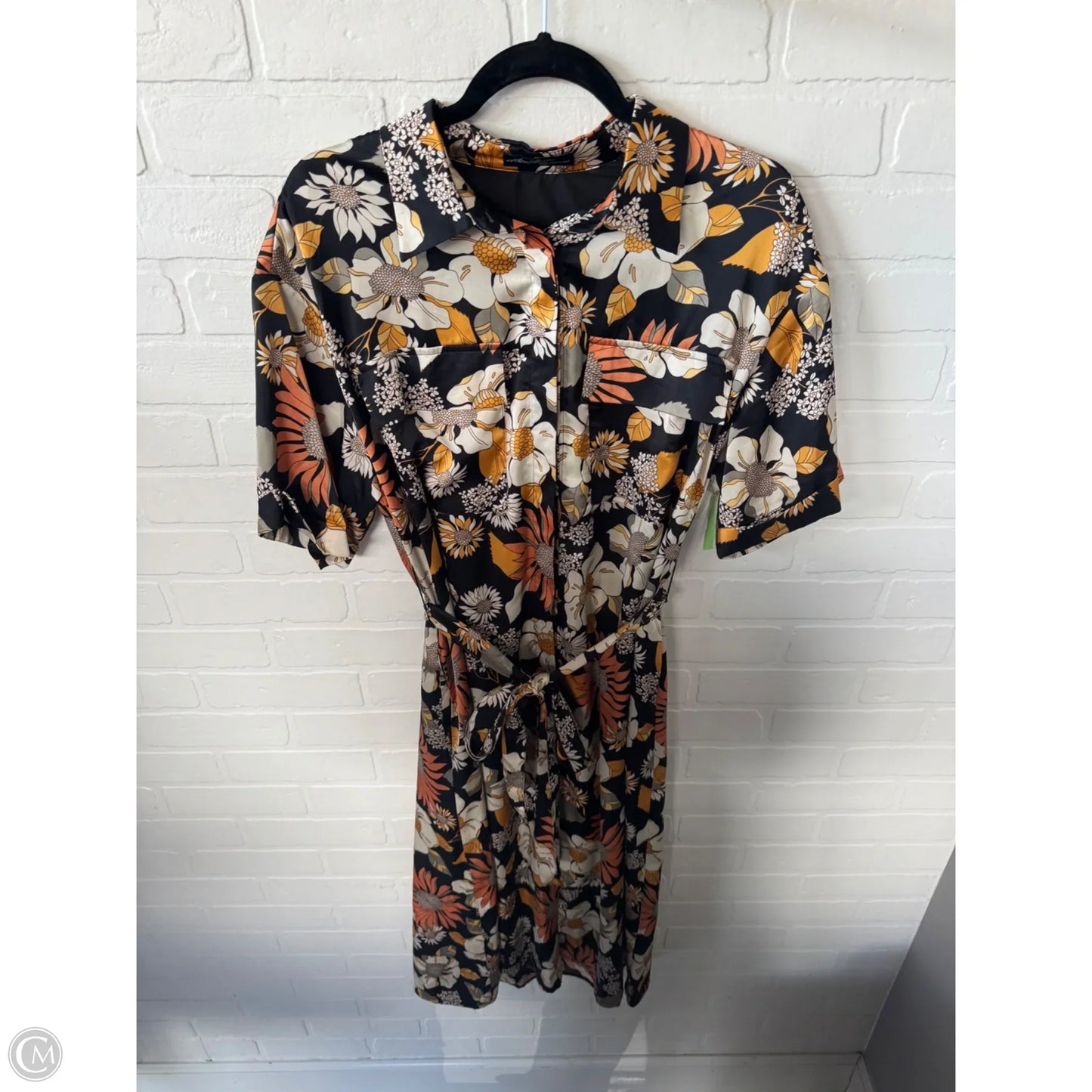 Dress Casual Midi By Clothes Mentor In Black & Tan, Size: Xl