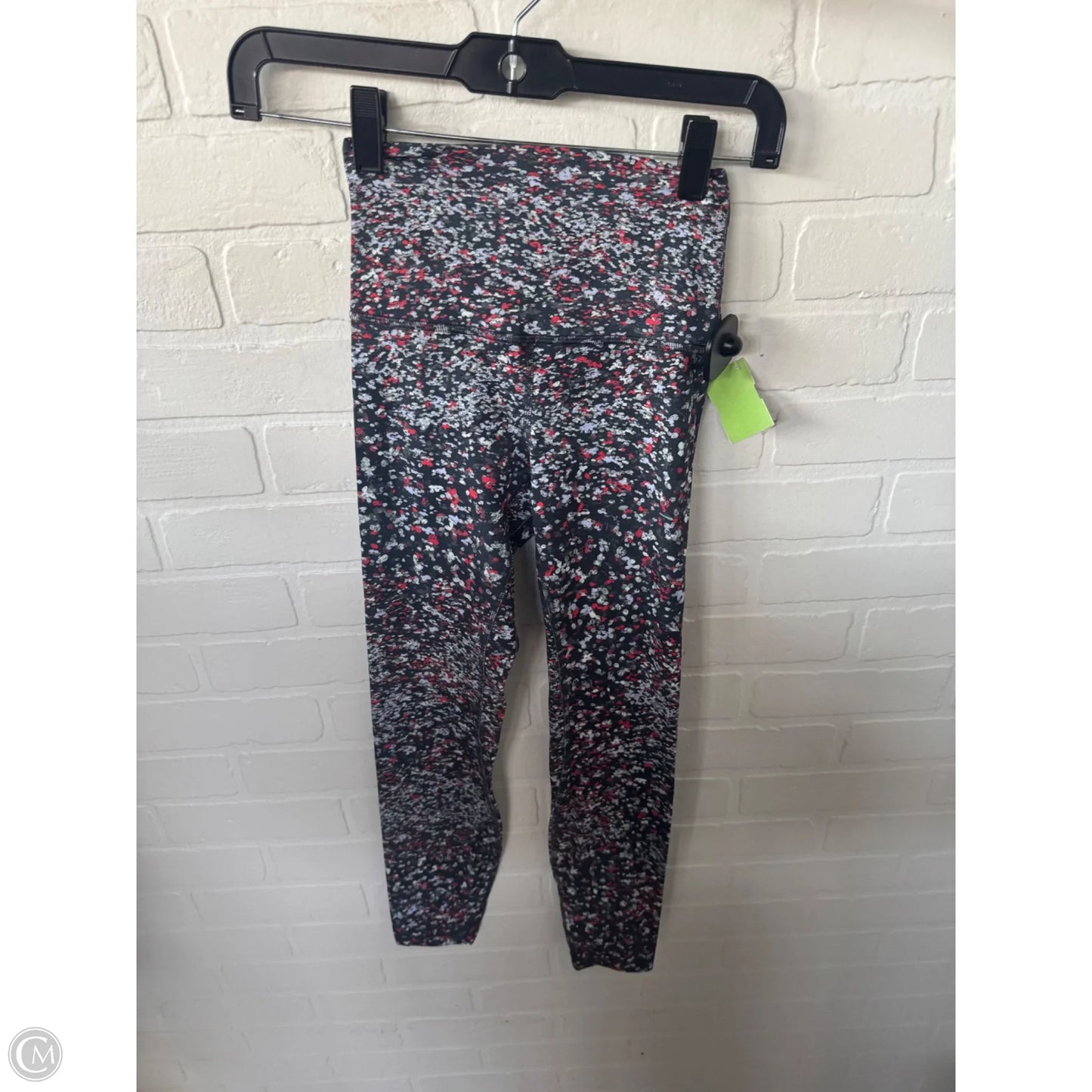 Athletic Leggings By Lululemon In Grey & Red, Size: 2