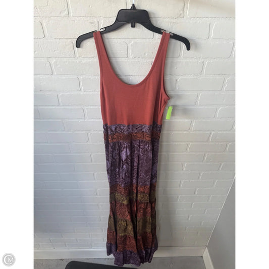 Dress Casual Maxi By Anthropologie In Orange & Purple, Size: S