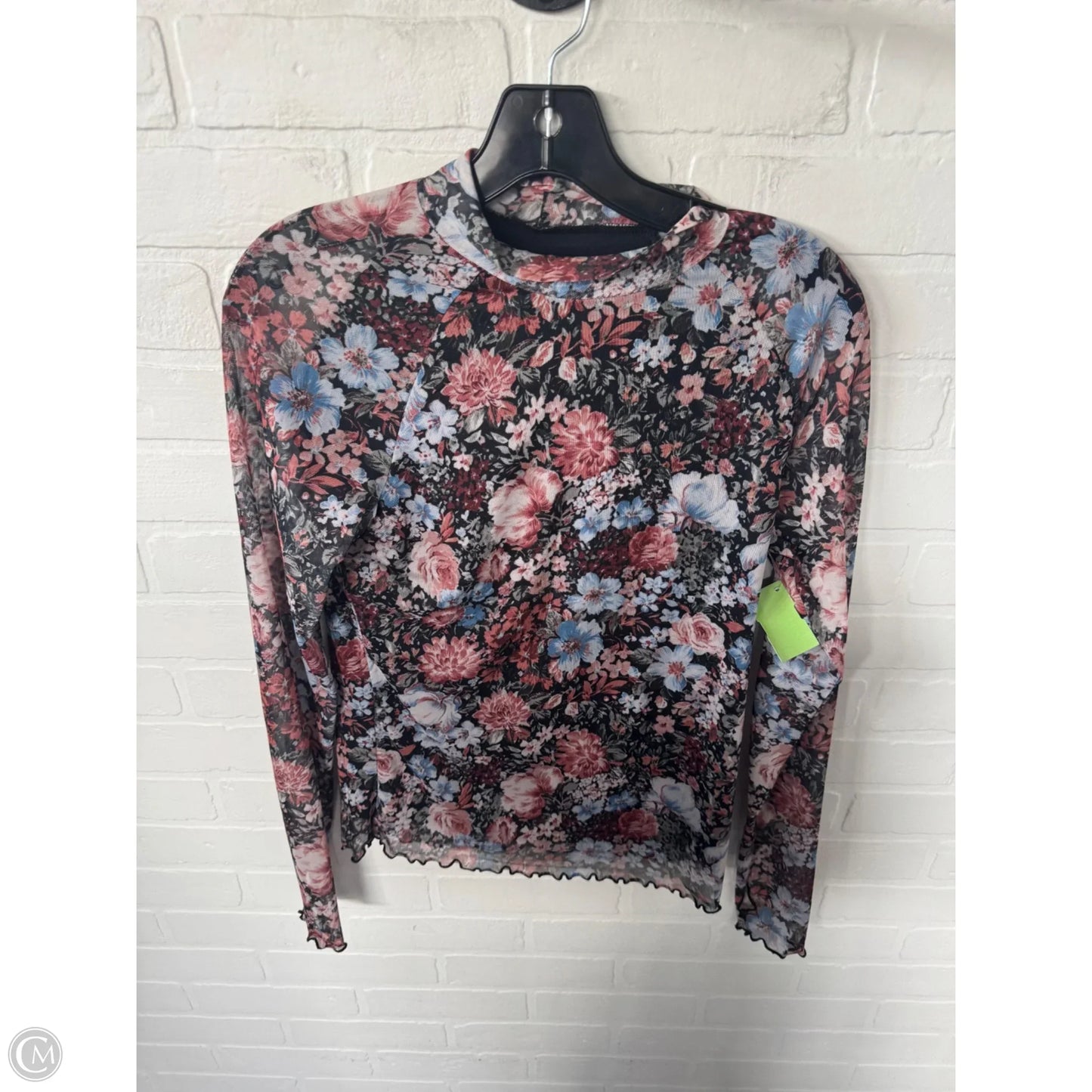 Top Long Sleeve By Clothes Mentor In Black & Pink, Size: S