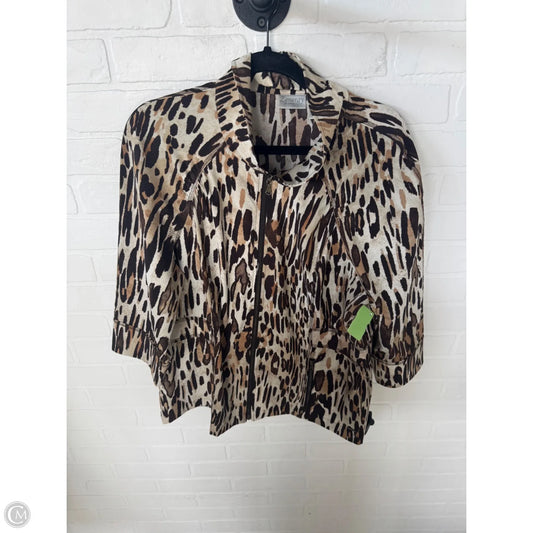 Jacket Other By Zenergy By Chicos In Animal Print, Size: L