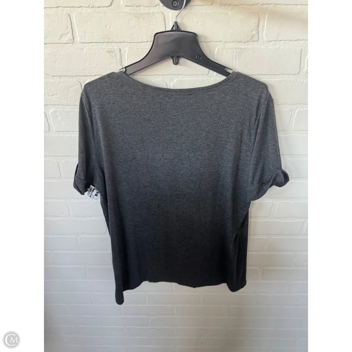 Top Short Sleeve Basic By Clothes Mentor In Grey & Pink, Size: Xl