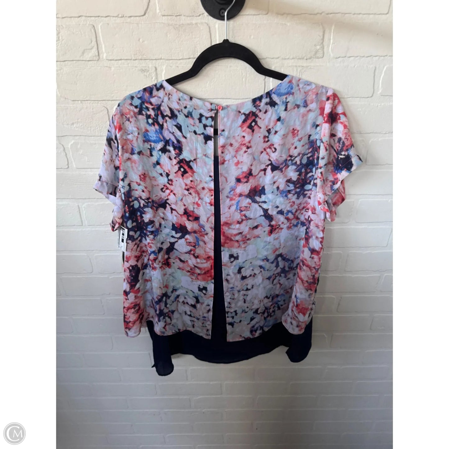 Top Short Sleeve By Ana In Blue & Pink, Size: Xl