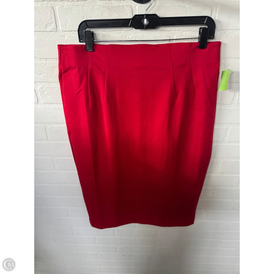 Skirt Midi By Lane Bryant In Red, Size: 16