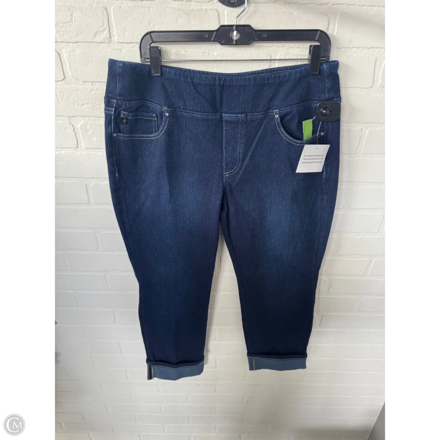 Jeans Cropped By Belle By Kim Gravel In Blue Denim, Size: 16
