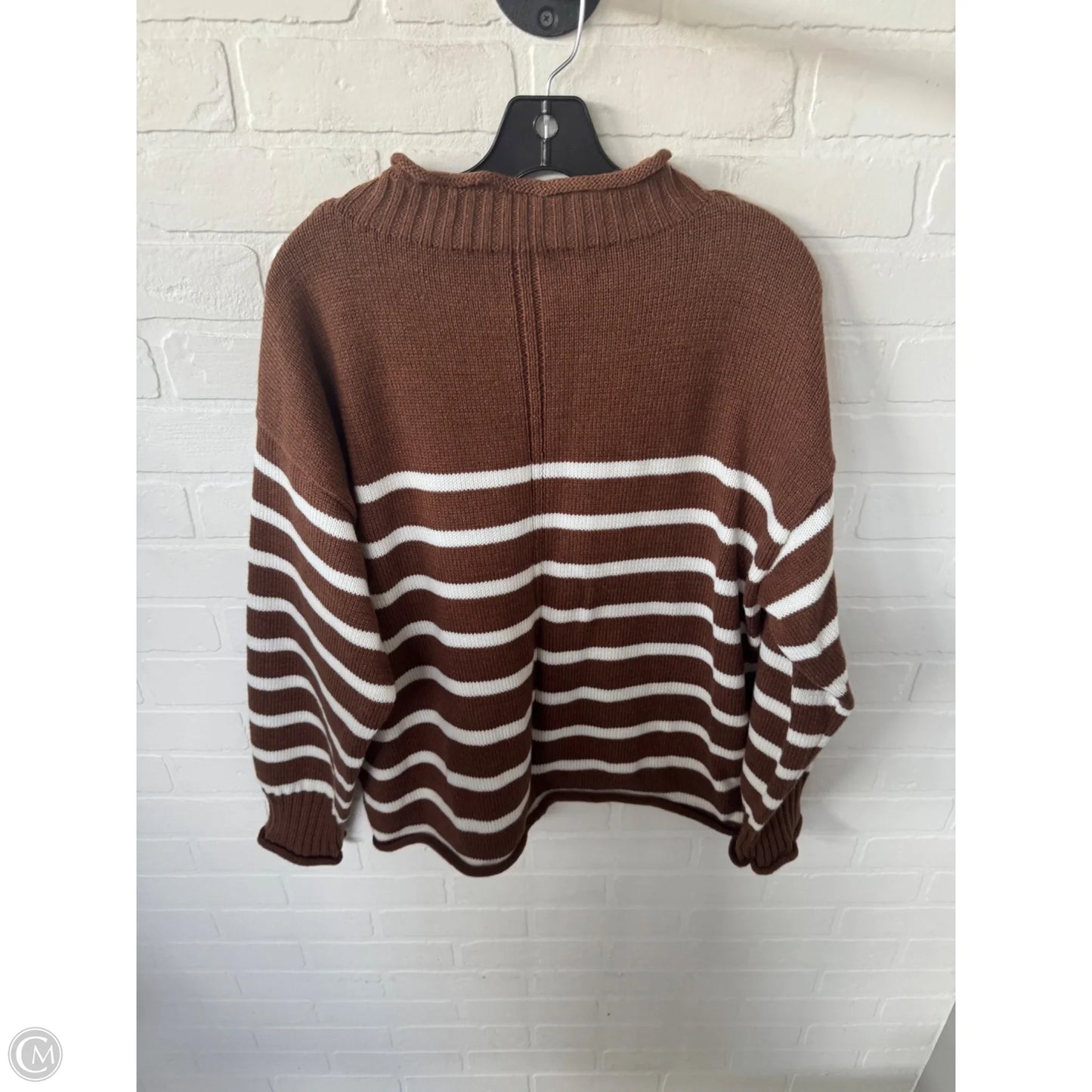 Sweater By Cme In Brown & White, Size: L
