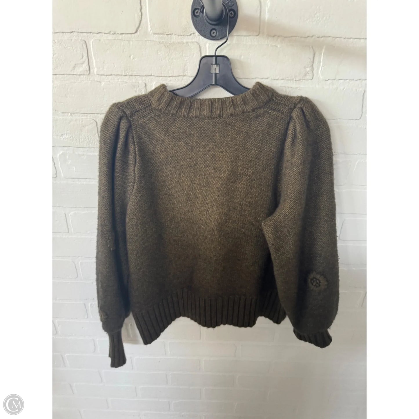 Sweater Cardigan By Madewell In Green, Size: L