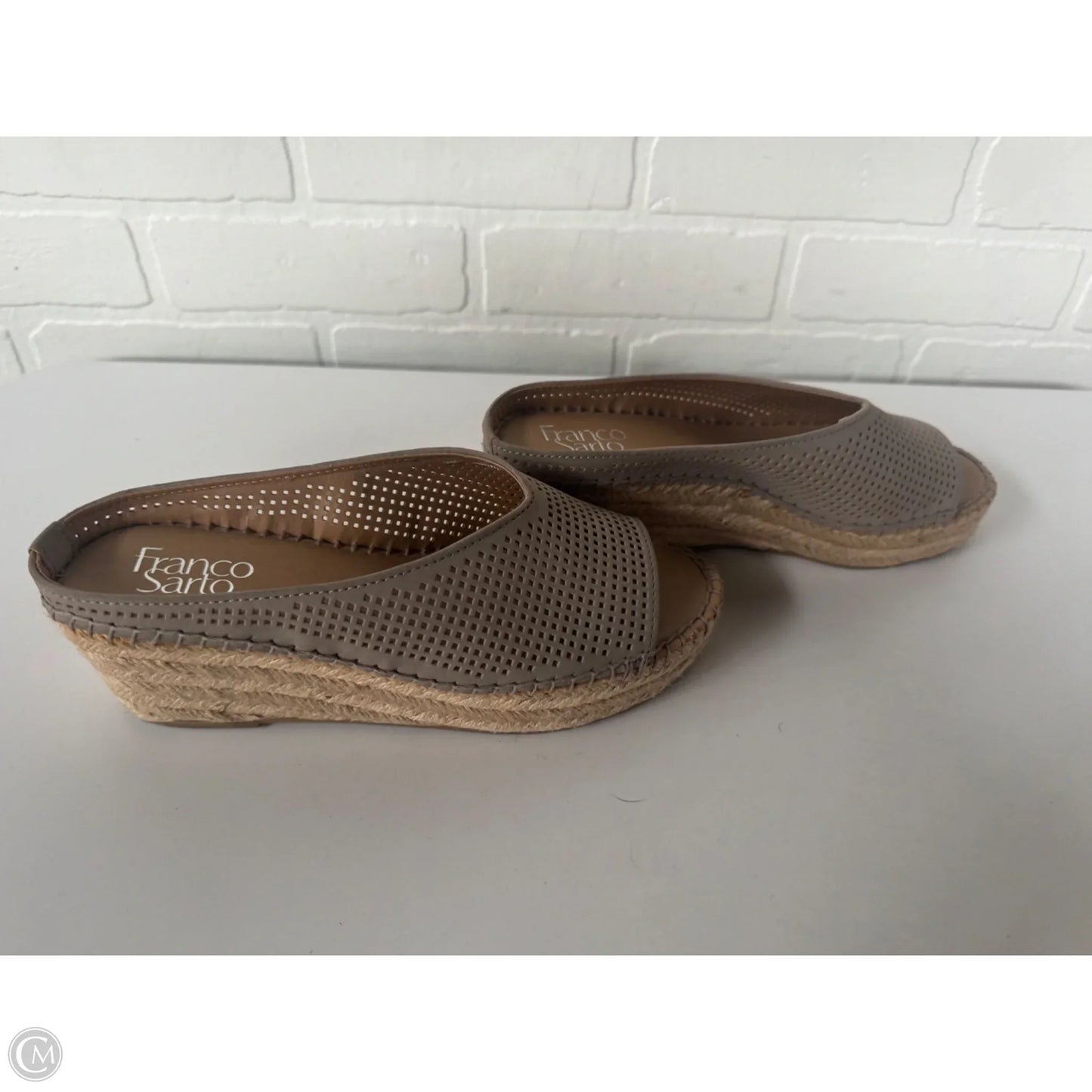 Sandals Heels Wedge By Franco Sarto In Grey, Size: 6.5