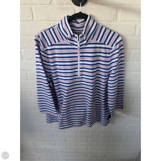 Sweatshirt Collar By Talbots In Purple & White, Size: Xl