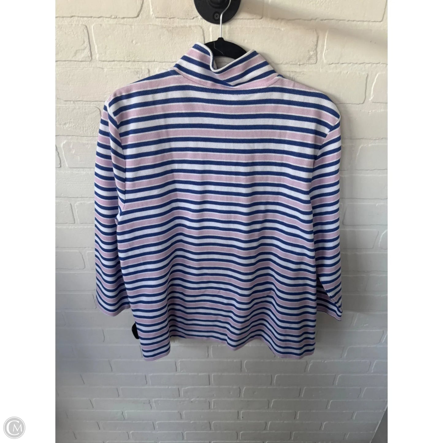 Sweatshirt Collar By Talbots In Purple & White, Size: Xl
