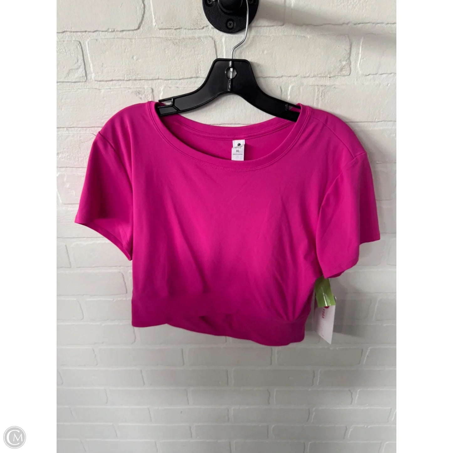 Athletic Top Short Sleeve By Yogalicious In Pink, Size: Xl