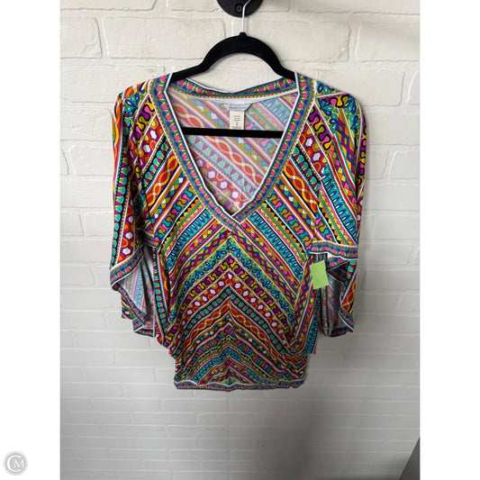Top Short Sleeve By Trina Turk In Multi-colored, Size: M