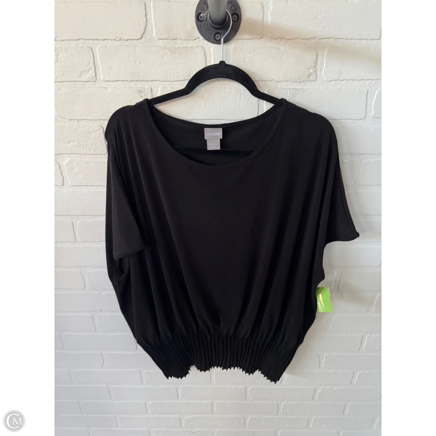 Top Short Sleeve By Chicos In Black, Size: M