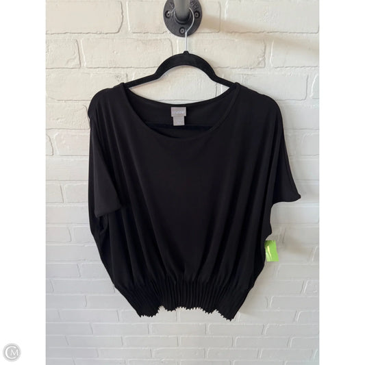 Top Short Sleeve By Chicos In Black, Size: M