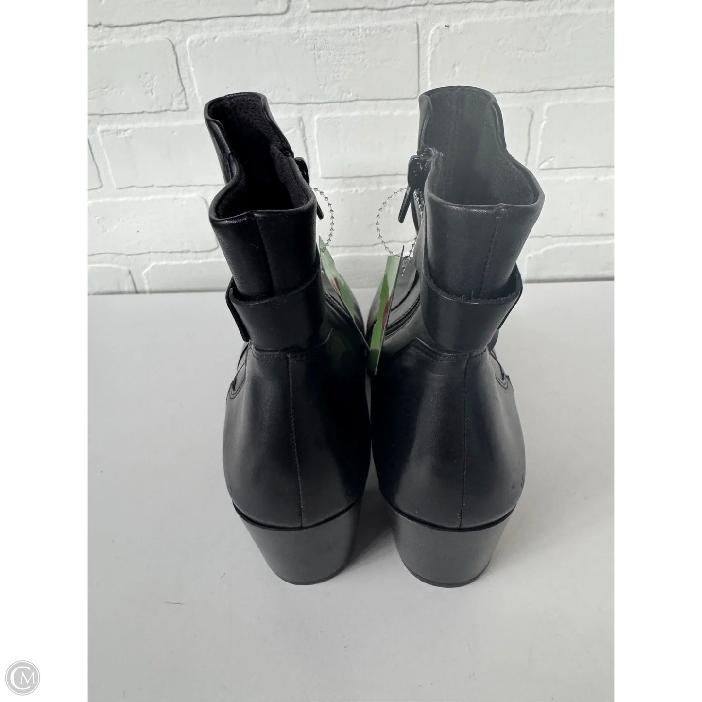 Boots Ankle Heels By Ecco In Black, Size: 9