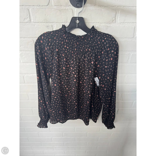 Top Long Sleeve By Madewell In Black & Tan, Size: S