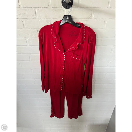 Pajamas 2pc By Clothes Mentor In Red & White, Size: S
