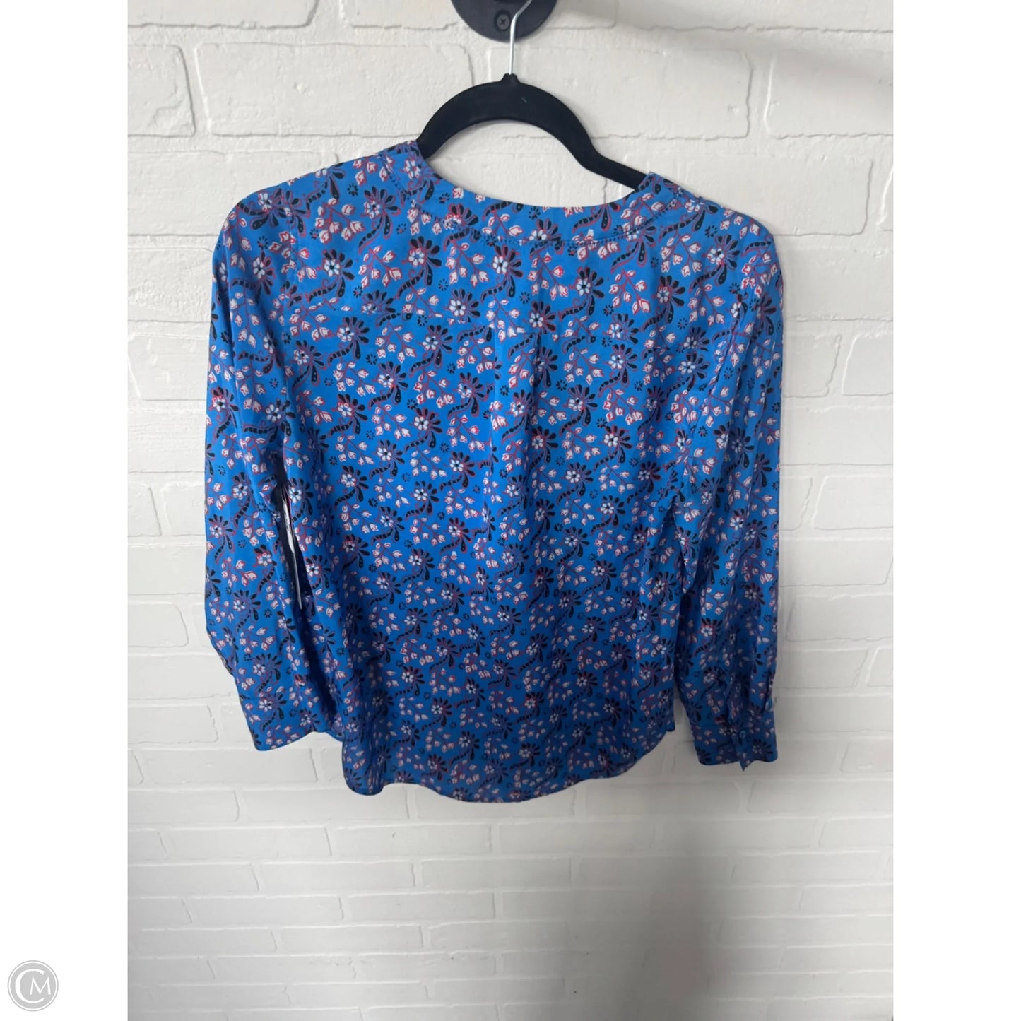 Top Long Sleeve By J. Crew In Blue & Red & White, Size: Sp