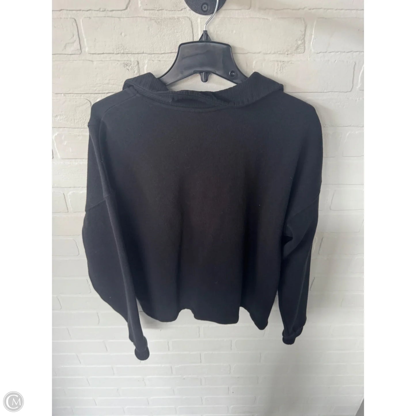 Sweatshirt Collar By White Crow In Black, Size: M