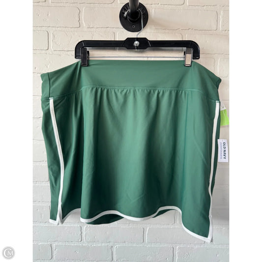 Athletic Skort By Old Navy In Green & White, Size: 22