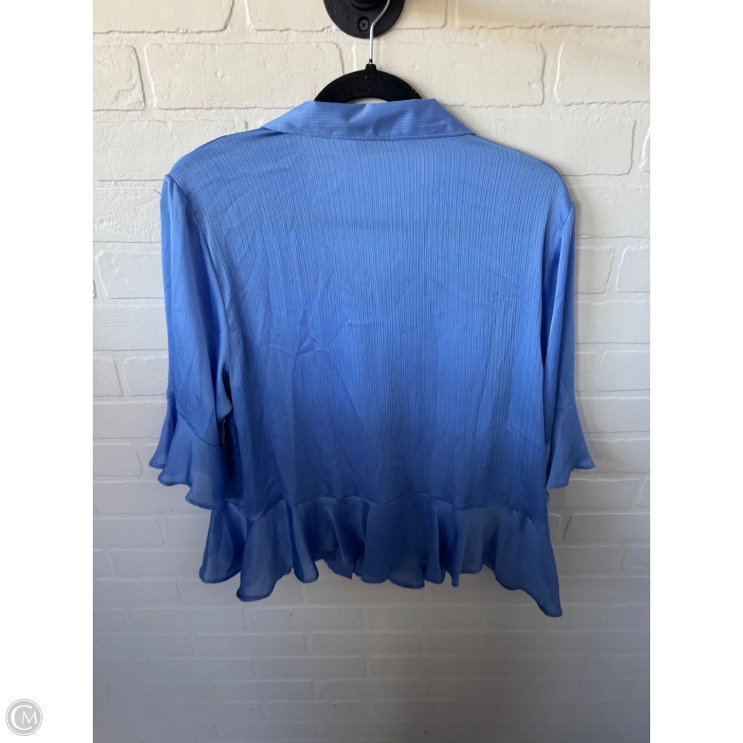 Top Short Sleeve By Nine West In Blue, Size: L