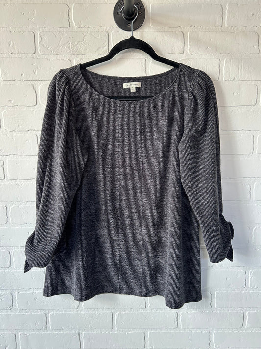 Top Long Sleeve By Max Studio In Grey, Size: S