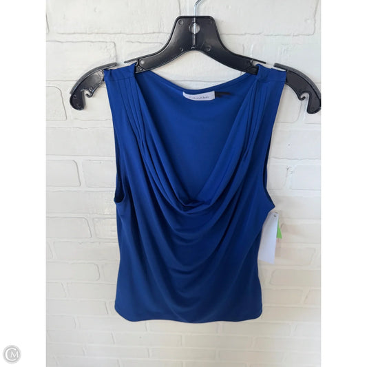 Top Sleeveless By Calvin Klein In Blue, Size: M
