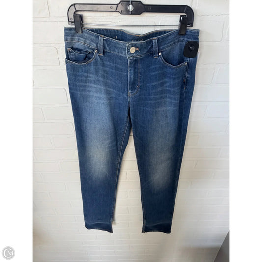 Jeans Straight By White House Black Market In Blue Denim, Size: 8