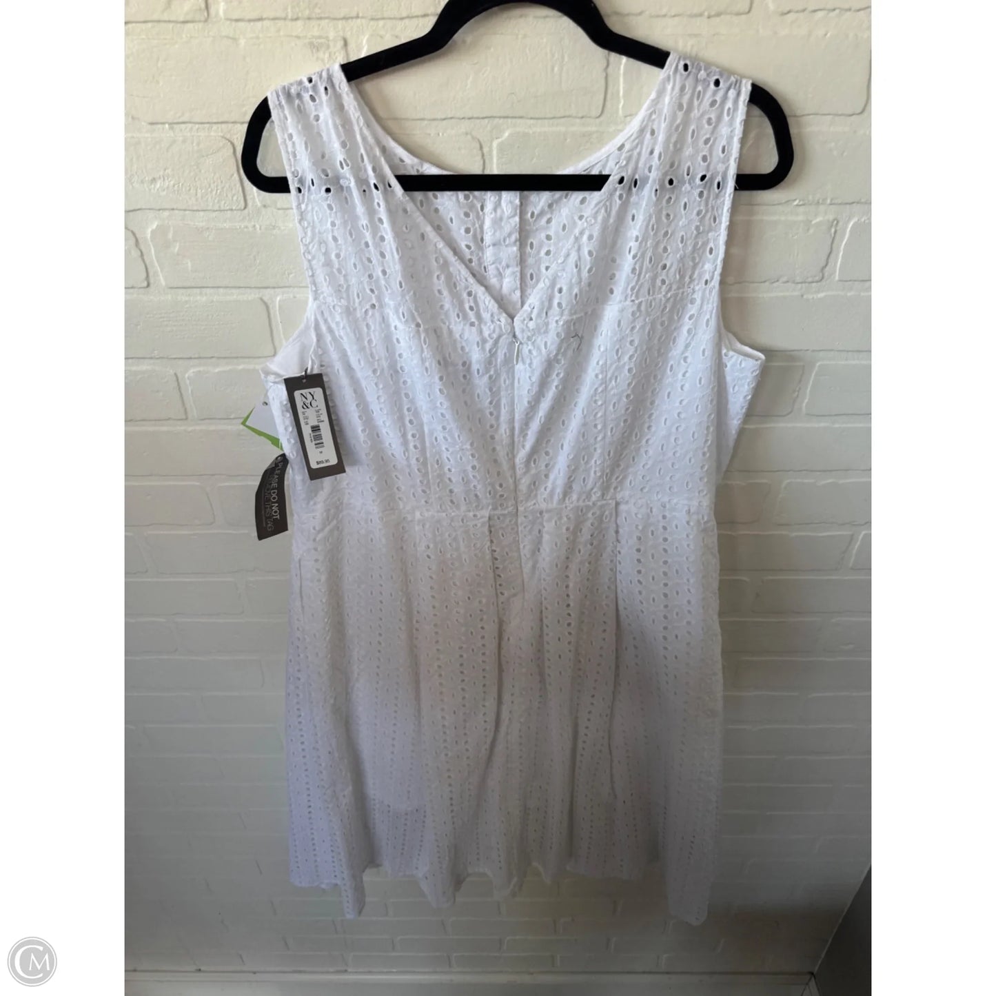 Dress Casual Midi By Eva Mendes In White, Size: 1x