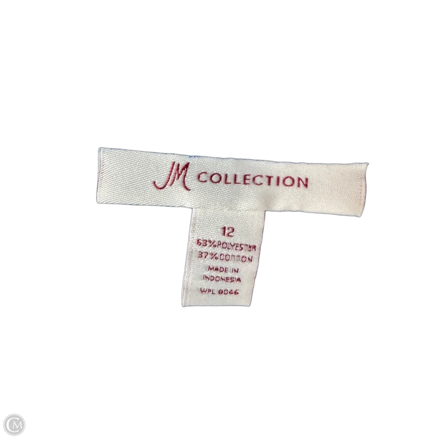 Top 3/4 Sleeve By Jm Collections In Blue, Size: L