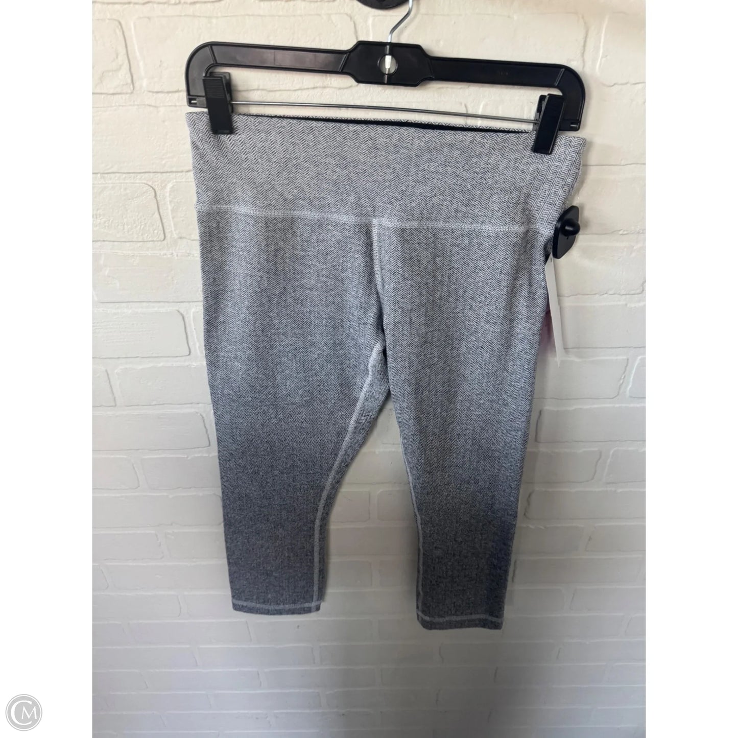 Athletic Leggings Capris By Lululemon In Grey & White, Size: 8