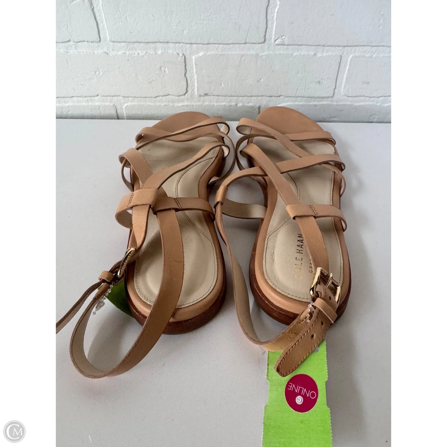 Sandals Flats By Cole-haan In Tan, Size: 10.5