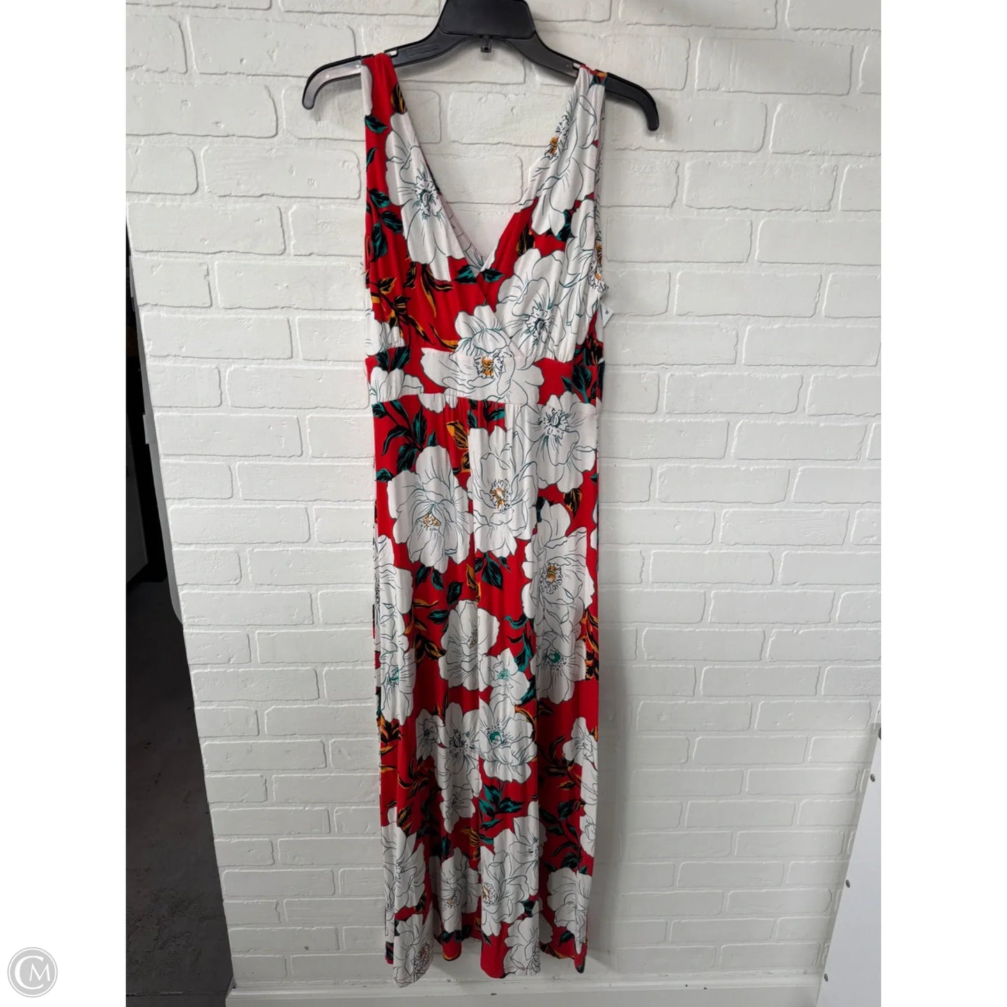 Dress Casual Maxi By C And C In Red & White, Size: L