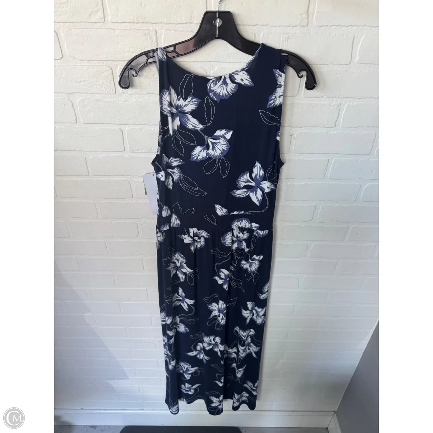 Dress Casual Midi By 41 Hawthorn In Blue & White, Size: M