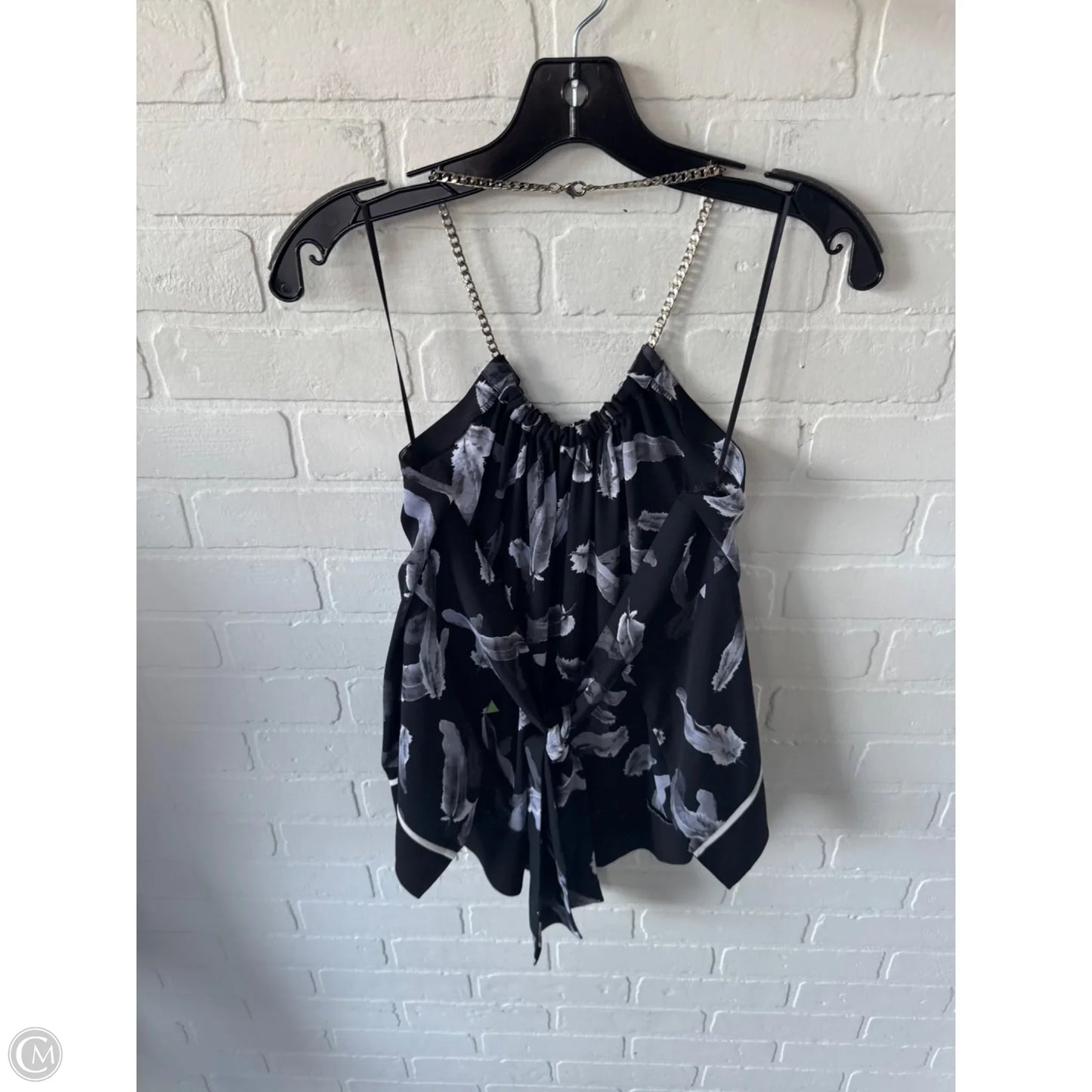 Top Sleeveless By Express In Black & Grey, Size: L