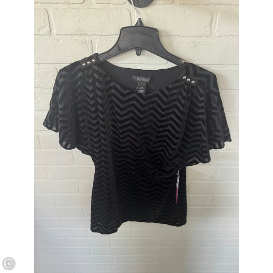 Top Short Sleeve By White House Black Market In Black, Size: Xs