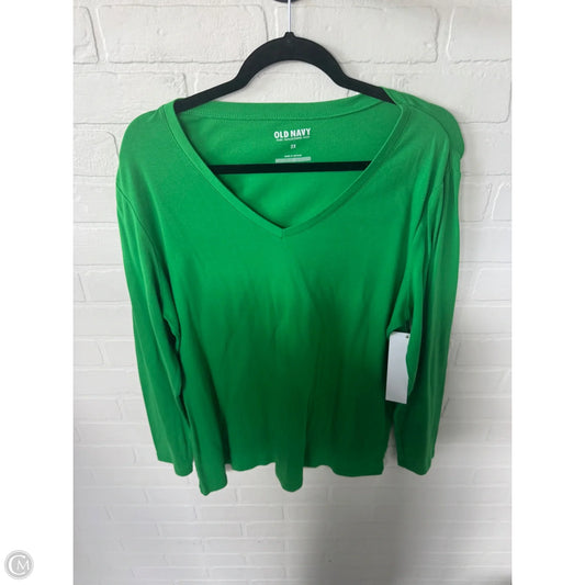 Top Long Sleeve Basic By Old Navy In Green, Size: 2x