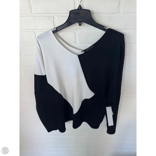 Top Long Sleeve By Venus In Black & White, Size: S