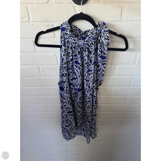 Top Sleeveless By Worthington In Black & Blue, Size: M