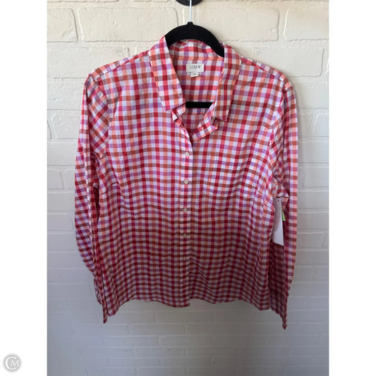 Top Long Sleeve By J. Crew In Orange & Purple, Size: Xl