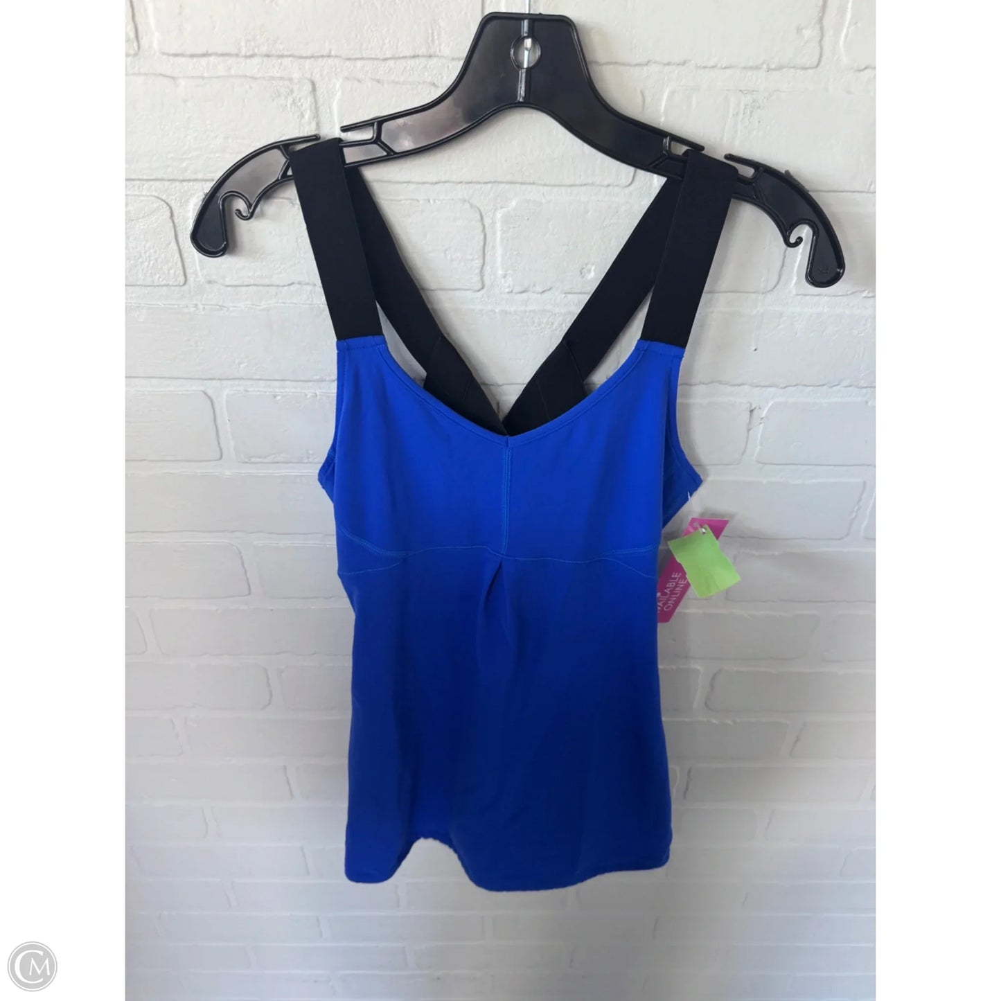 Athletic Tank Top By Lucy In Black & Blue, Size: Xs